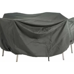 Housse pour table et fauteuil coloris gris en polyester Stern - 300 x 220 x 90 cm