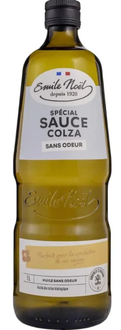 Huile de colza désodorisée bio en bouteille de 1 L