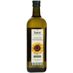Huile de tournesol vierge bio en bouteille de verre Luce - 1 L
