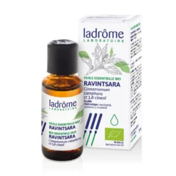 Huile essentielle bio Ravintsara. Le flacon de 30 ml