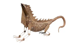 Iguane décoratif aspect rouille Nortène - 80 cm