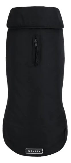 Imperméable pour chien en nylon recyclé coloris noir Wouapy Economic - taille 36