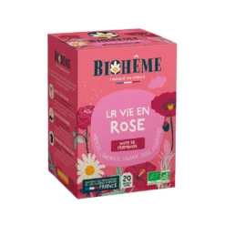 Infusion bio Biohême La vie en rose - 20 infusettes