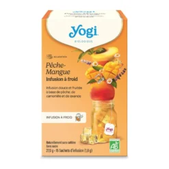 Infusion à froid bio pêche mangue Yogi Tea - 15 sachets