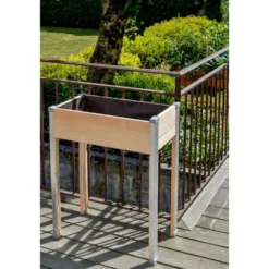 Jardinière en bois sur pieds Mon petit potager gamme Design petit modèle - 60 x 35 x 80 cm