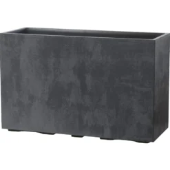 Jardinière haute pour extérieur avec roulettes coloris gris - 98 x 37 x 62 cm