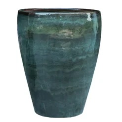 Jarre en grès émaillé vert Amande Decolines Littoral - Ø 38 x H 43 cm