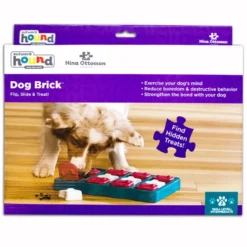 Jeu d'intelligence pour chien coloris multicolore Nina Ottosson Treat Brick niveau 2