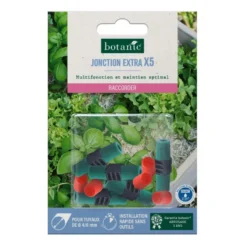 5 jonctions extra + 5 bouchons extra Ø 6 mm botanic® - Arrosage goutte à goutte