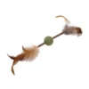 Jouet pour chat coloris beige Wouapy boule à plumes matatabi – 20 x 3,8 x 38 cm