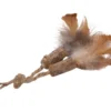 Jouet pour chat coloris beige matatabi bouchons à plumes Wouapy - 18 x 1,5 x 1,5 cm