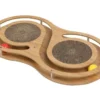 Jouet pour chat coloris beige Wouapy grand 8 aire de jeux avec griffoir – 27,5 x 4,5 x 47,5 cm
