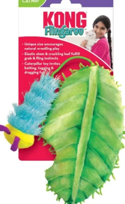 Jouet pour chat flingaroo caterpillar coloris vert Kong
