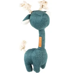Jouet pour chien coloris bleu en chenille peluche girafe D&D Home George - Taille S 7 x 15 x 26 cm