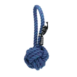 Jouet pour chien coloris bleu balle avec boucle EBI Are You Knots - 28 x 11 x 11 cm