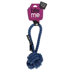 Jouet pour chien coloris bleu balle avec boucle EBI Are You Knots - 28 x 11 x 11 cm