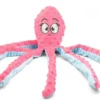 Jouet pour chien coloris rose peluche pieuvre Bubimex - 45 cm