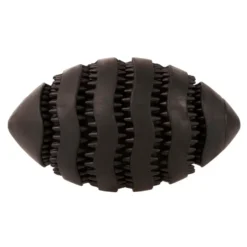 Jouet pour chien en caoutchouc coloris noir distributeur de friandises rugby Bite Me Nibble - Taille L 15 x 8,6 x 8,6 cm