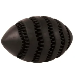 Jouet pour chien en caoutchouc coloris noir distributeur de friandises rugby Bite Me Nibble - Taille L 15 x 8,6 x 8,6 cm