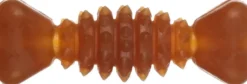 Jouet pour chien en caoutchouc naturel coloris marron os avec épines Flamingo Rubba - Taille M 14 x 4,7 x 4 cm