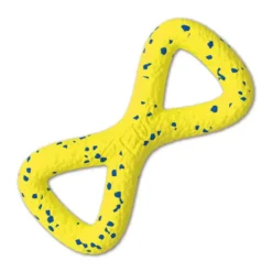 Jouet pour chien en caoutchouc naturel coloris jaune traction Zeus Nitro Tugger