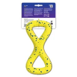 Jouet pour chien en caoutchouc naturel coloris jaune traction Zeus Nitro Tugger