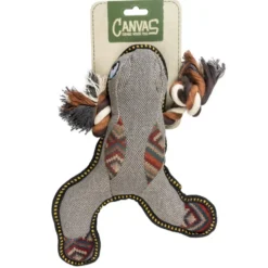 Jouet pour chien peluche grenouille coloris gris Canvas - 30 x 27 cm