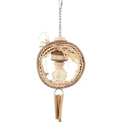 Jouet pour perroquet coloris beige Flamingo Jo Duma Hippie – 40 cm
