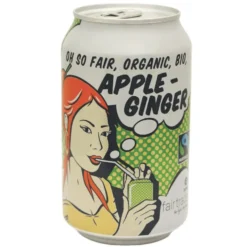 Jus de pomme gingembre pétillant Oxfam Solidar'monde - 33 cl