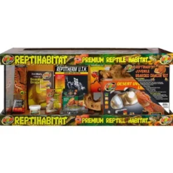 Kit de démarrage pour terrarium coloris noir pogona juvénile dragon Zoomed – 76 x 30 x 30 cm