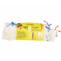 Kit de sacs en coton bio Ah Table - 9 sacs