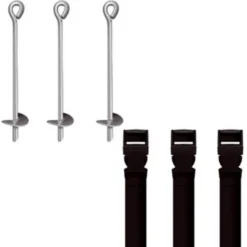 Kit de scellements 3 piquets pour trampolines Trigano