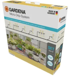 Kit d'initiation pour balcon avec goutteur réglable coloris noir Gardena