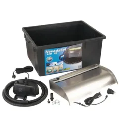 Kit lame d'eau éclairée LED, UBBINK Nevada Set 60 - 13x60x33 cm, livraison incluse