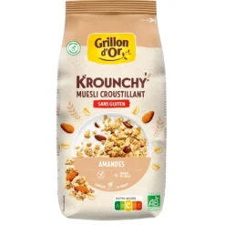 Krounchy aux amandes et avoine sans gluten bio 500 g