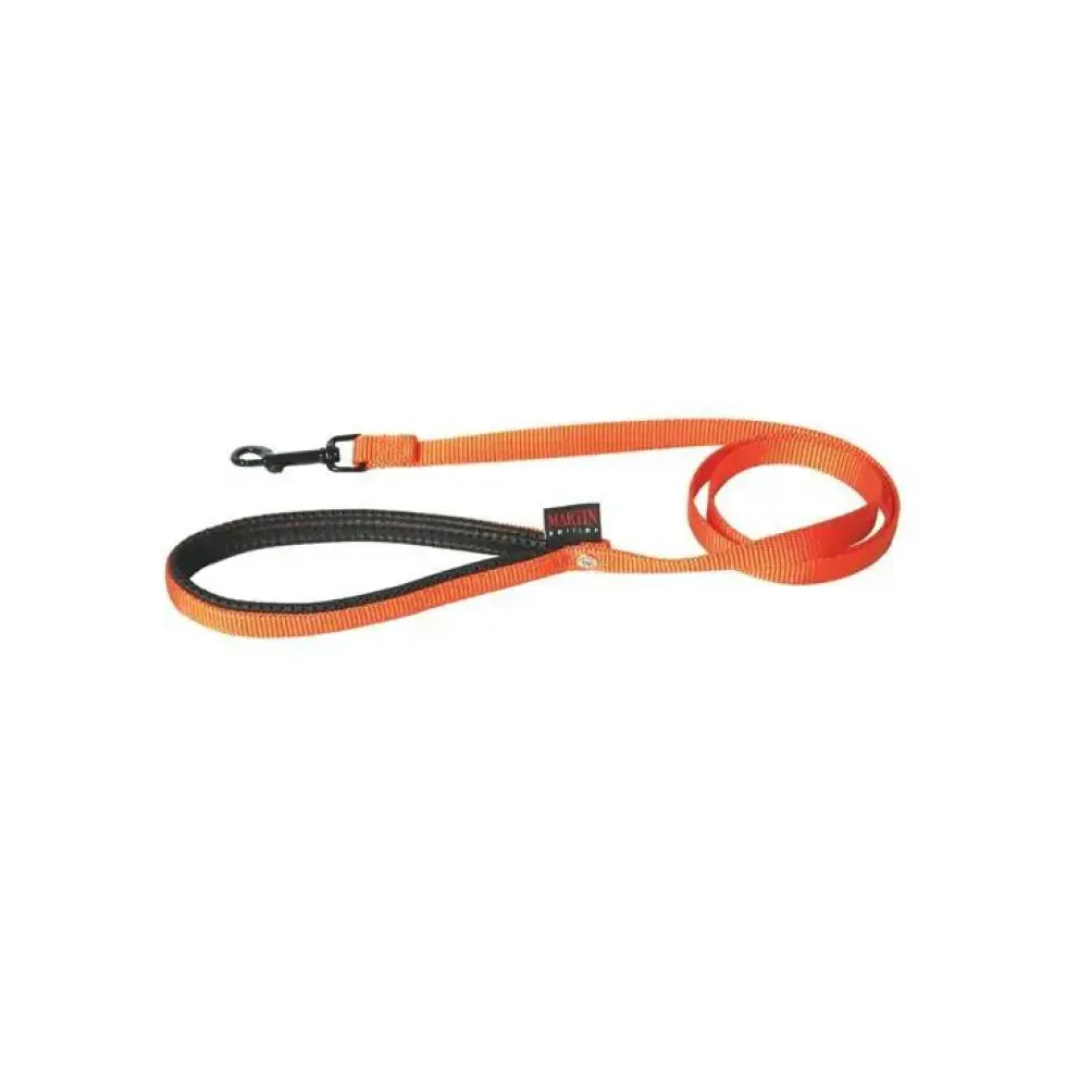 Laisse chien nylon 16mm / 120cm orange