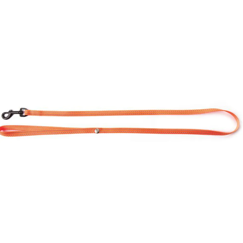Laisse réfléchissante pour chat Flash orange - 100 cm