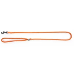 Laisse ronde pour chien coloris orange 1,3 cm x 1 m