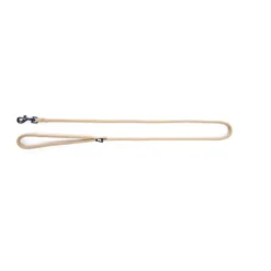 Laisse ronde pour chien coloris beige 1,3 cm x 1 m