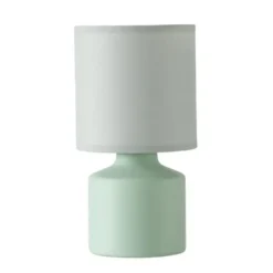 Lampe à poser en porcelaine verte Alabama - Ø 12,5 x H 24 cm