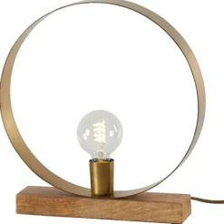 Lampe ruban ronde en bois Ø 33 x H 35 cm