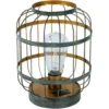 Lanterne de table solaire en métal et verre 10 lumens Cambridge - Ø 18 x 23,5 cm