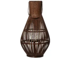 Lanterne en bambou marron - Ø 30 x H 55 cm