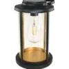 Lanterne extérieure Delta IP44 40 lm coloris noir en métal et verre Watt & Home - 25 cm