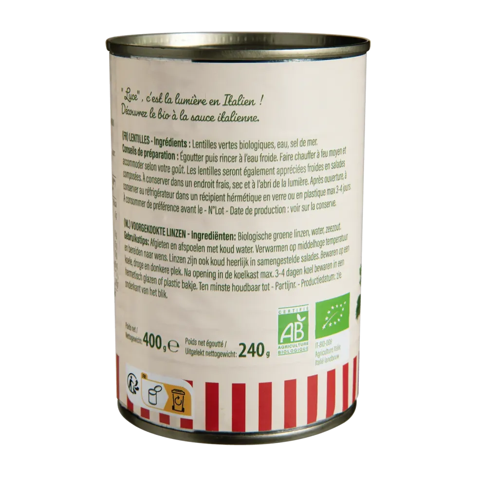 Lentilles bio Luce - 400 g
