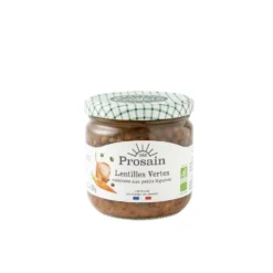 Lentilles vertes bio en bocal de 345 g