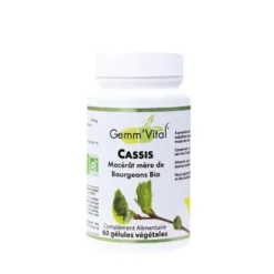 L’extrait de bourgeon de cassis bio en boite de 60 gélules