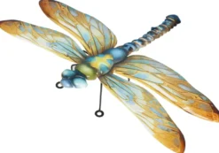 Libellule en métal multicolore Riviera décor A grand modèle - 50 cm