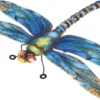 Libellule en métal multicolore Riviera décor B moyen modèle - 35 cm