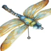 Libellule en métal multicolore Riviera décor A petit modèle - 26 cm